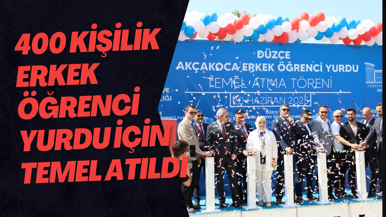 400 Kişilik Erkek Öğrenci Yurdu İçin Temel Atıldı