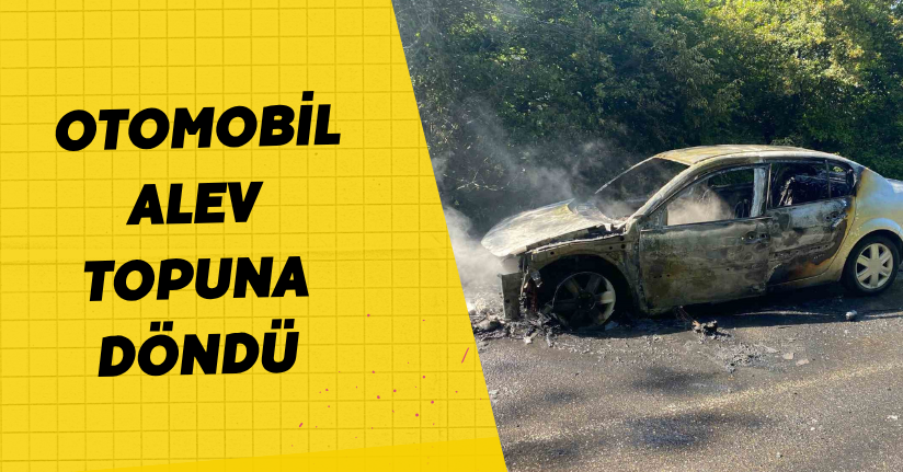 Otomobil alev topuna döndü