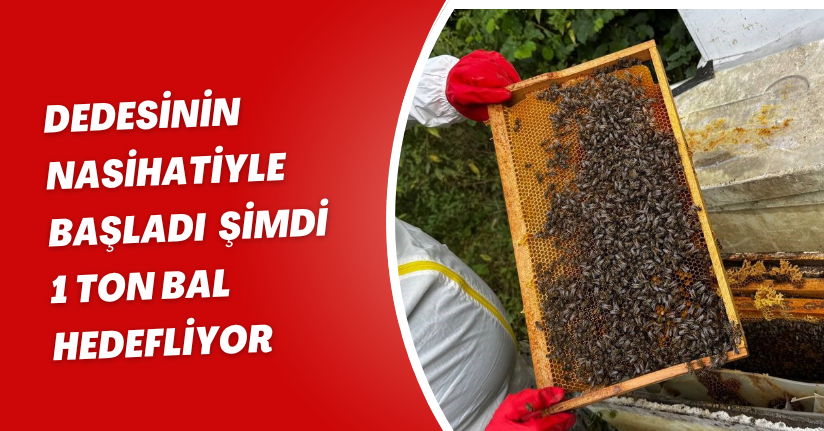 Dedesinin nasihatiyle başladı, şimdi 1 ton bal hedefliyor