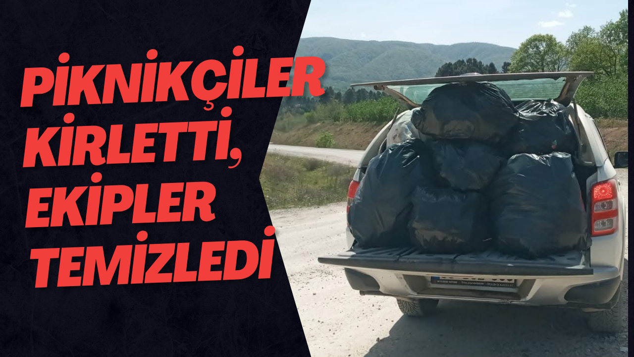Piknikçiler Kirletti, Ekipler Temizledi