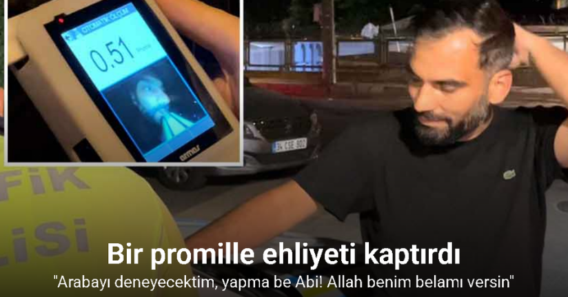 Bir promille ehliyeti kaptırınca kendine böyle bela okudu....