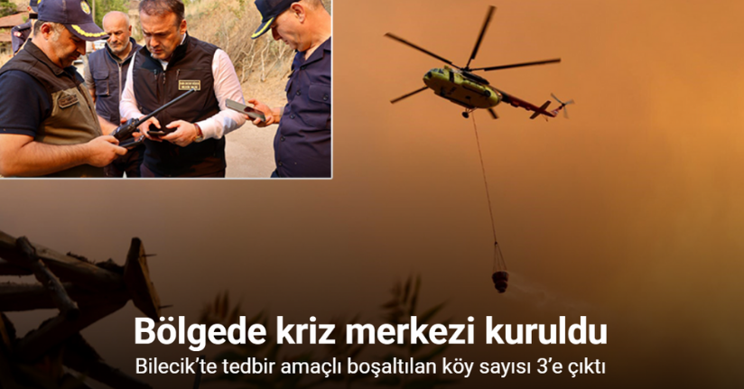 Bilecik’te tedbir amaçlı boşaltılan köy sayısı 3’e çıktı, bölgede kriz merkezi kuruldu