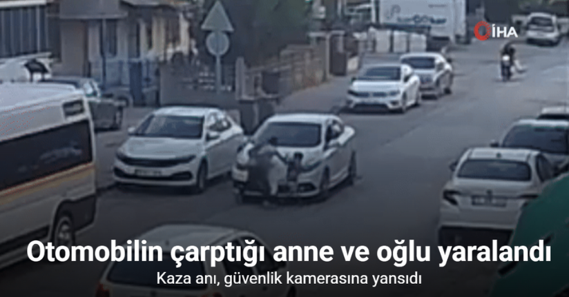 Bursa’da otomobilin çarptığı anne ve oğlu yaralandı