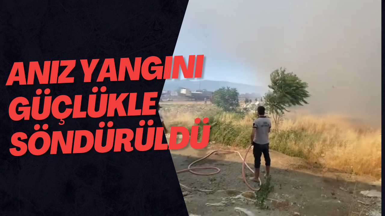 Anız Yangını Güçlükle Söndürüldü