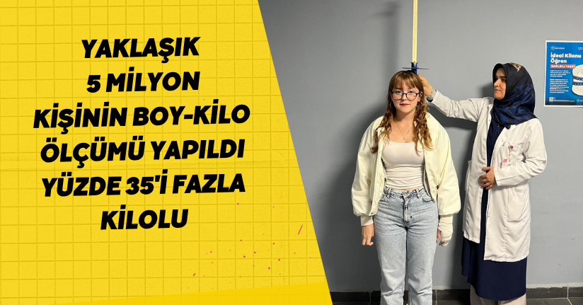 Yaklaşık 5 milyon kişinin boy-kilo ölçümü yapıldı; yüzde 35'i fazla kilolu