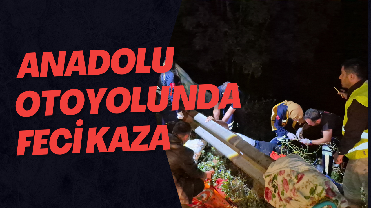 Anadolu Otoyolu'nda Feci Kaza