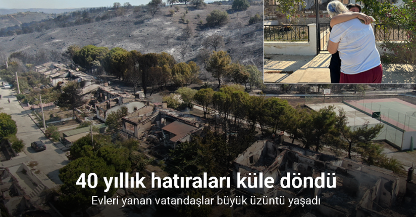 40 yıllık hatıraları küle döndü