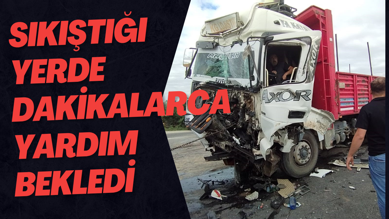 Sıkıştığı Yerde Dakikalarca Yardım Bekledi