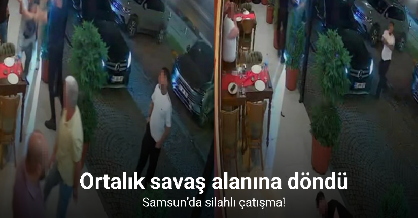 Samsun’da silahlı çatışma kamerada: 2 kişi yaralandı, 4 şüpheli adliyeye sevk edildi