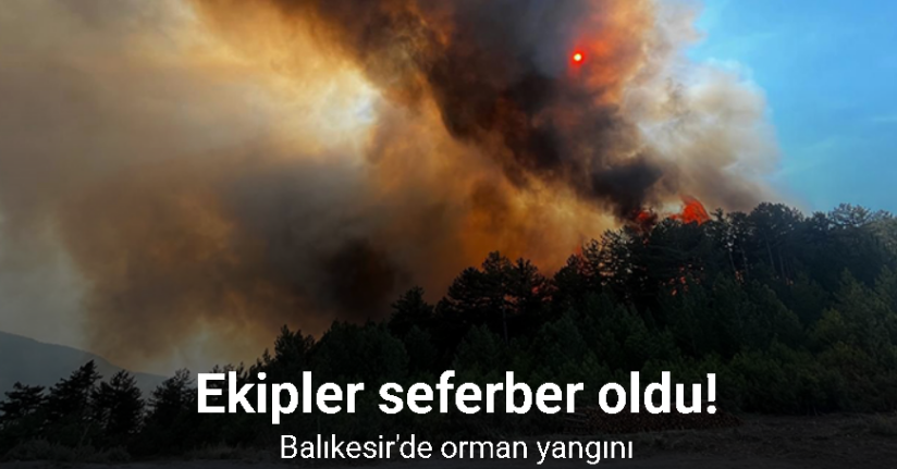 Sındırgı’daki orman yangınını söndürme çalışmaları sürüyor