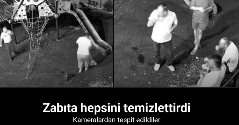 Yalova’da zabıta çekirdek kabuklarını atan vatandaşlara yerleri temizletti