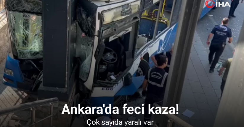 Keçiören’de belediye otobüsü kazası: Yaralılar var