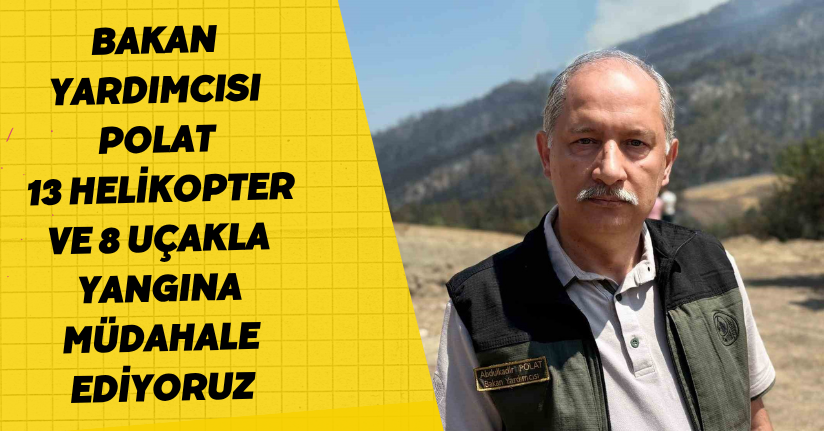 Bakan Yardımcısı Polat; 13 helikopter ve 8 uçakla yangına müdahale ediyoruz'