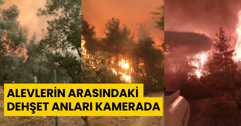 Alevlerin arasındaki dehşet anları kamerada