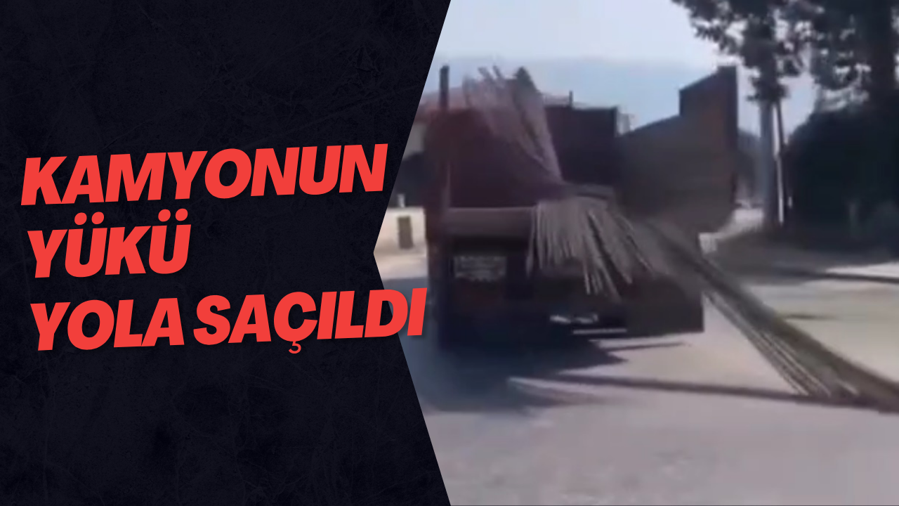 Kamyonun Yükü Yola Saçıldı