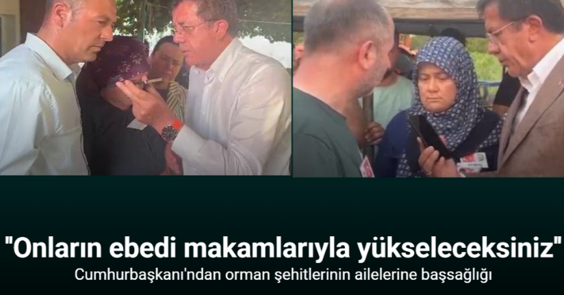 Cumhurbaşkanı Erdoğan orman şehitlerinin ailelerine başsağlığı diledi