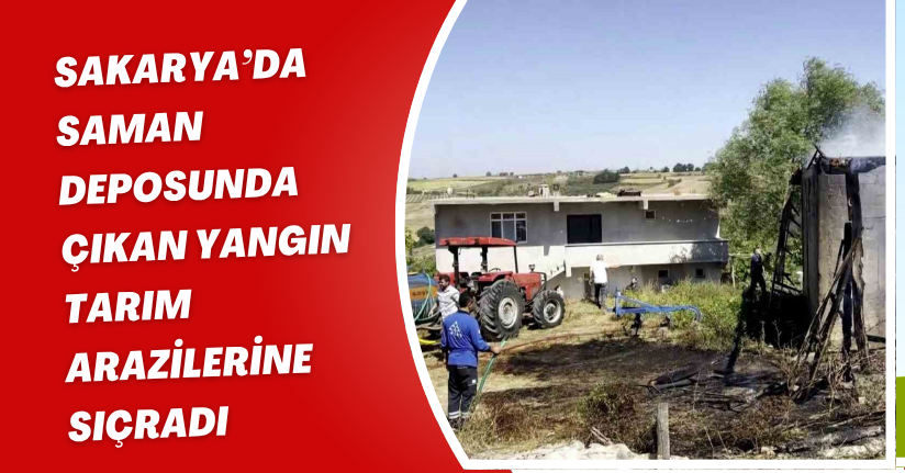 Sakarya’da saman deposunda çıkan yangın tarım arazilerine sıçradı