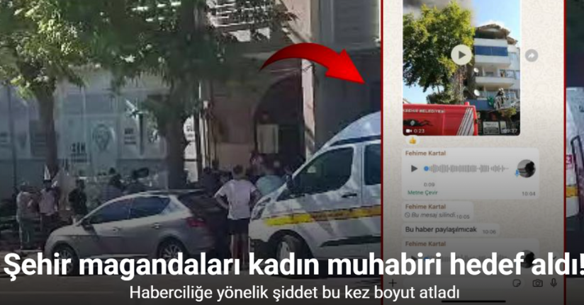Muhabirin telefonunu gasp edip, mesaj attılar: 