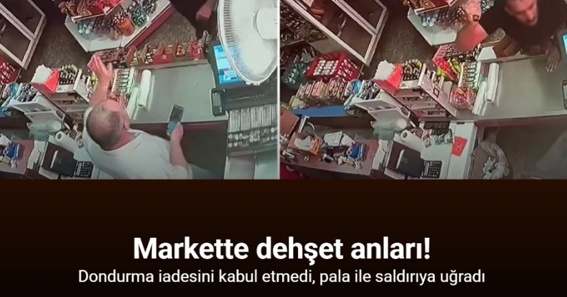 Dondurma iadesini kabul etmedi, pala ile saldırıya uğradı