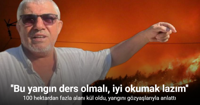 Evine kadar ulaşan yangını gözyaşlarıyla anlattı