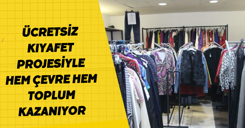Ücretsiz kıyafet projesiyle hem çevre hem toplum kazanıyor