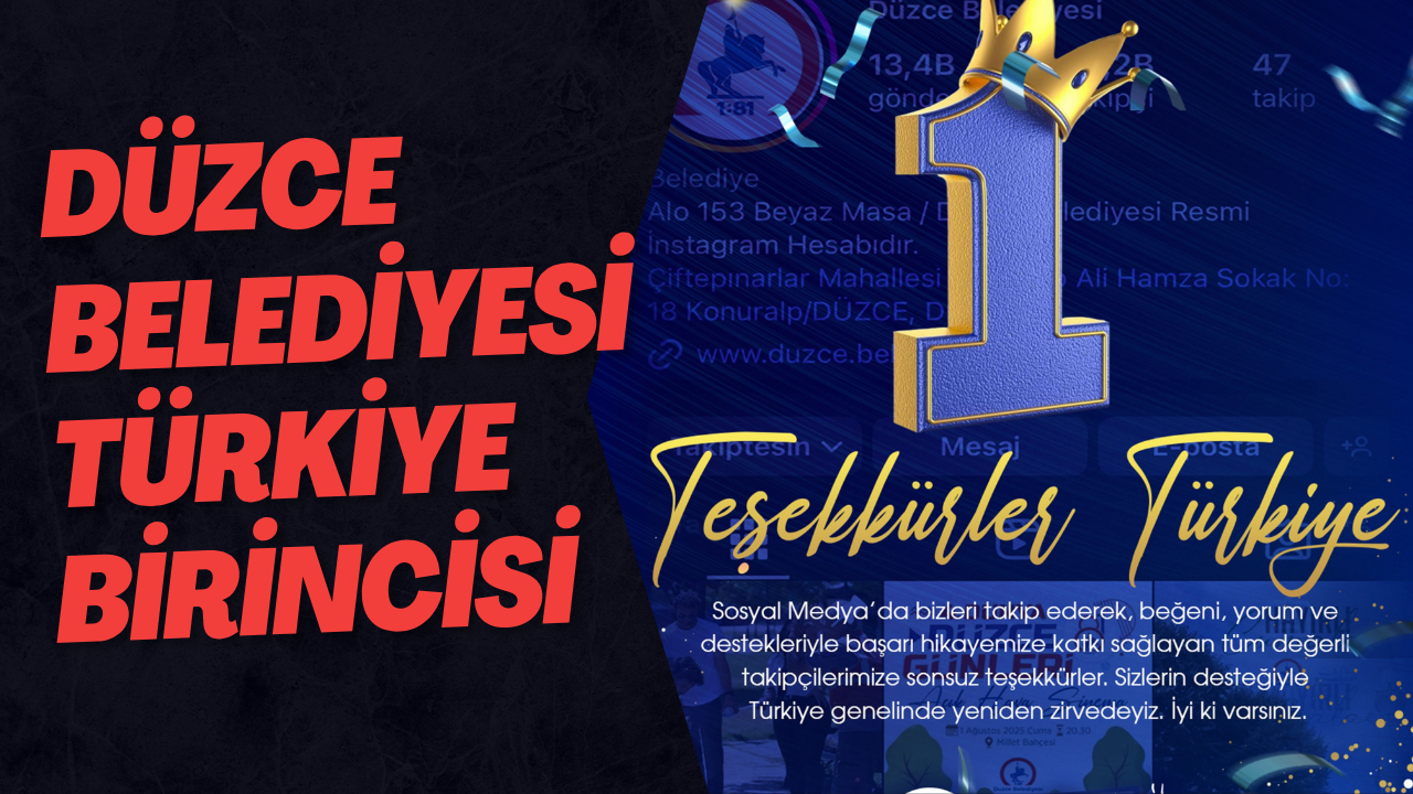 Düzce Belediyesi Türkiye Birincisi