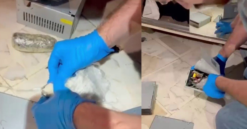 Bilgisayar fanı içerisinden uyuşturucu fışkırdı
