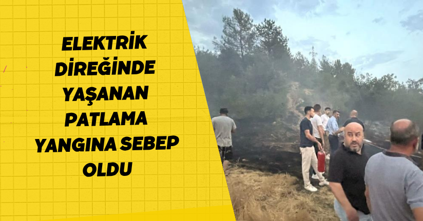Elektrik direğinde yaşanan patlama yangına sebep oldu