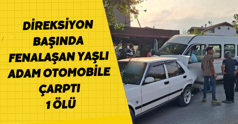 Direksiyon başında fenalaşan yaşlı adam otomobile çarptı: 1 ölü