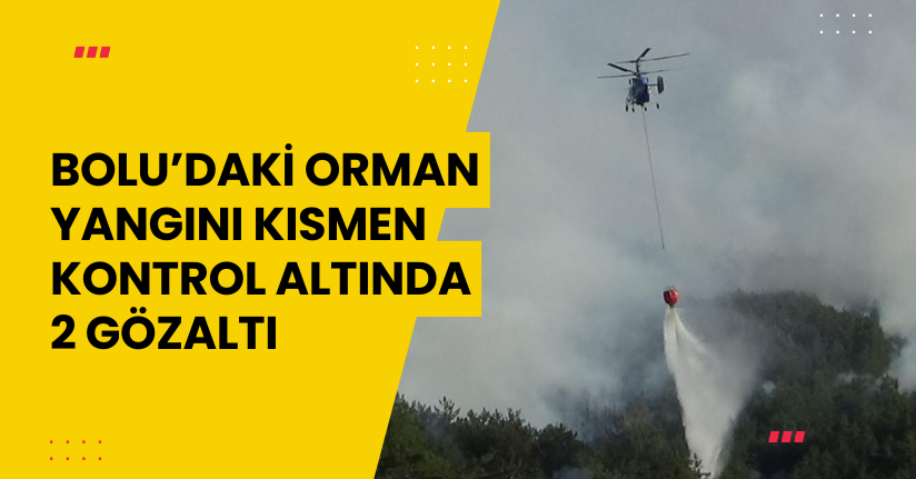 Bolu’daki orman yangını kısmen kontrol altında: 2 gözaltı
