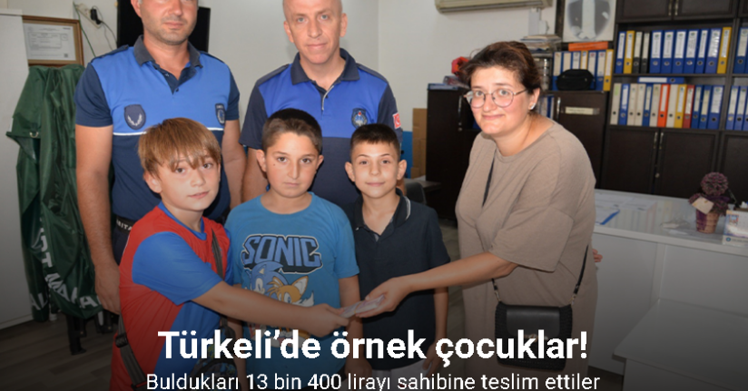 Türkeli’de örnek çocuklar: Buldukları 13 bin 400 lirayı teslim ettiler