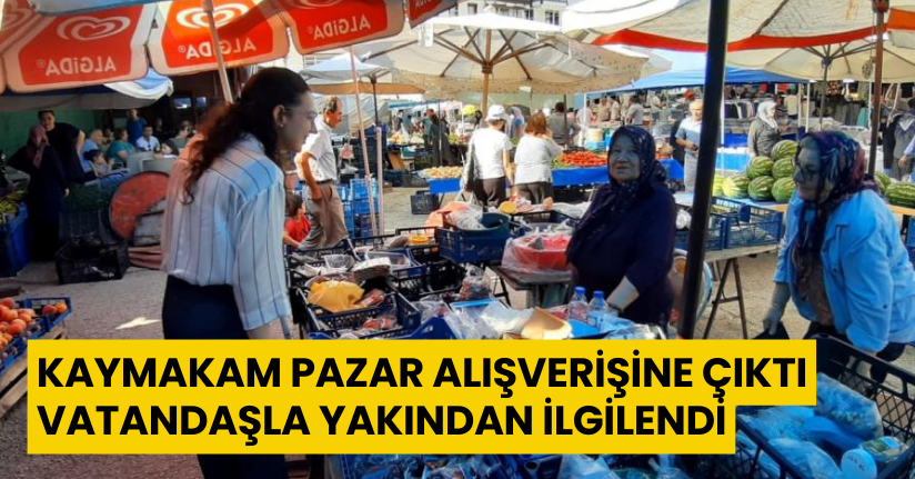 Kaymakam pazar alışverişine çıktı, vatandaşla yakından ilgilendi