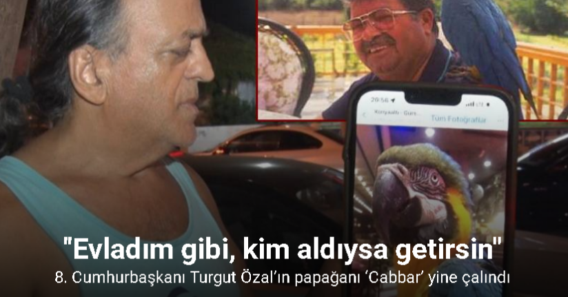 8. Cumhurbaşkanı Turgut Özal’ın papağanı ‘Cabbar’ yine çalındı