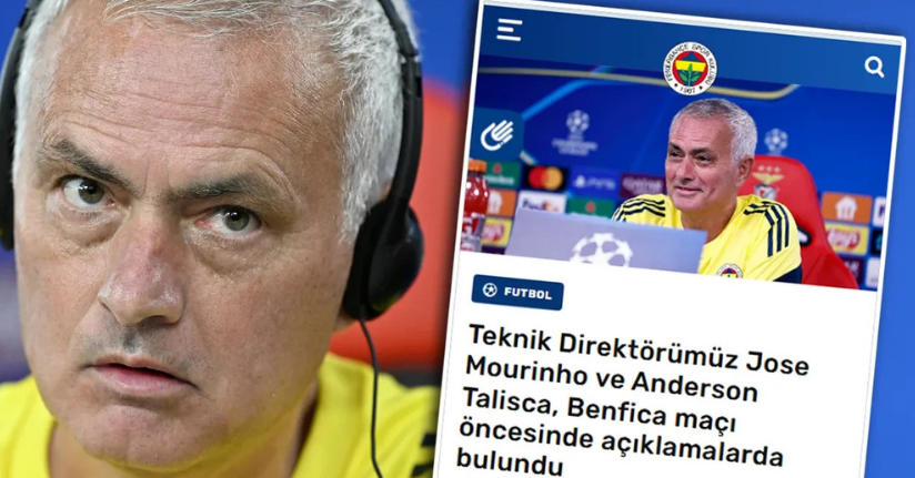 Fenerbahçe Yönetiminden Mourinho’ya Sansür