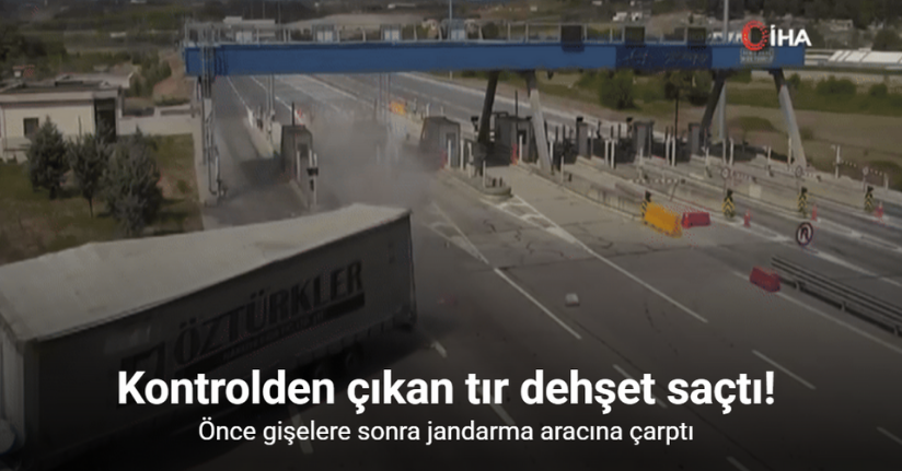 Çekmeköy’deki tır kazası güvenlik kamerasına yansıdı