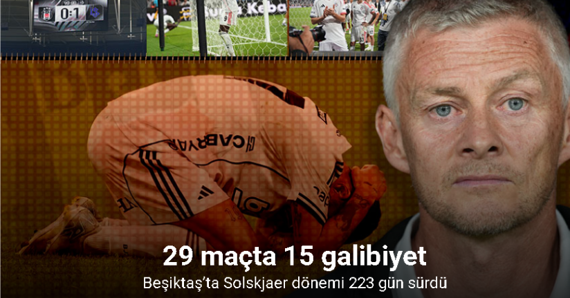 Beşiktaş’ta Solskjaer dönemi 223 gün sürdü