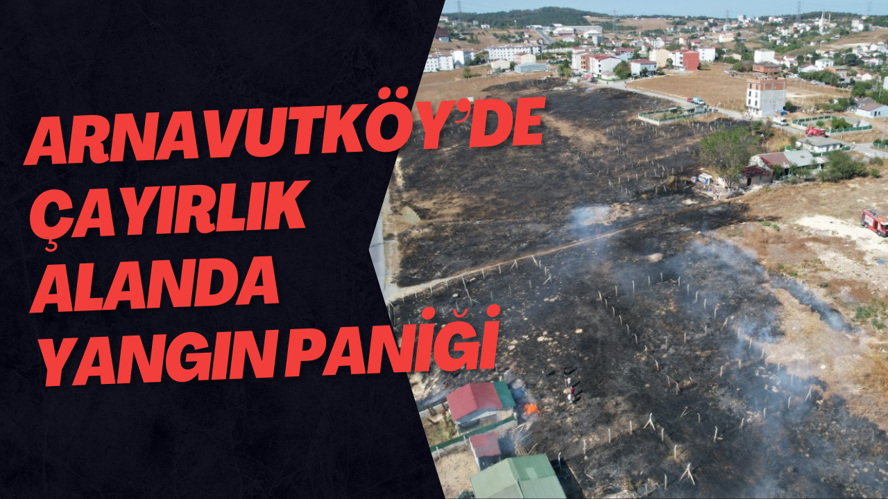 Arnavutköy’de çayırlık alanda yangın paniği