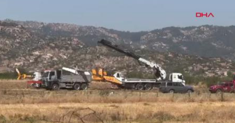 Muğla'da kaza kırıma uğrayan uçak, Ankara'ya götürülecek