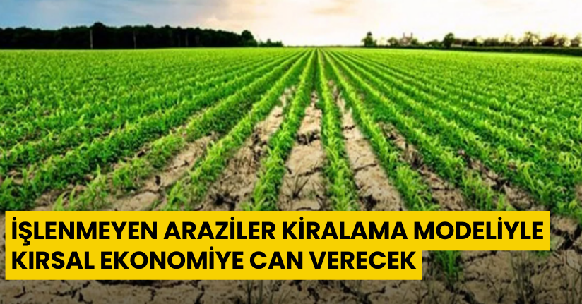 İşlenmeyen araziler kiralama modeliyle kırsal ekonomiye can verecek