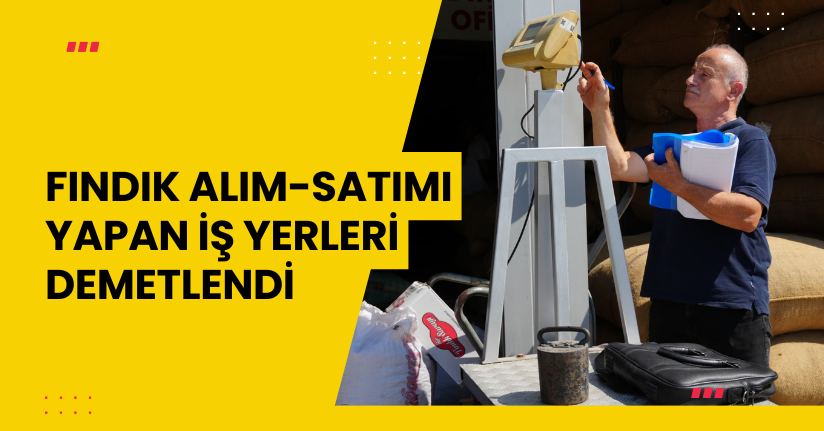 Fındık Alım-Satımı Yapan İş Yerleri Denetlendi