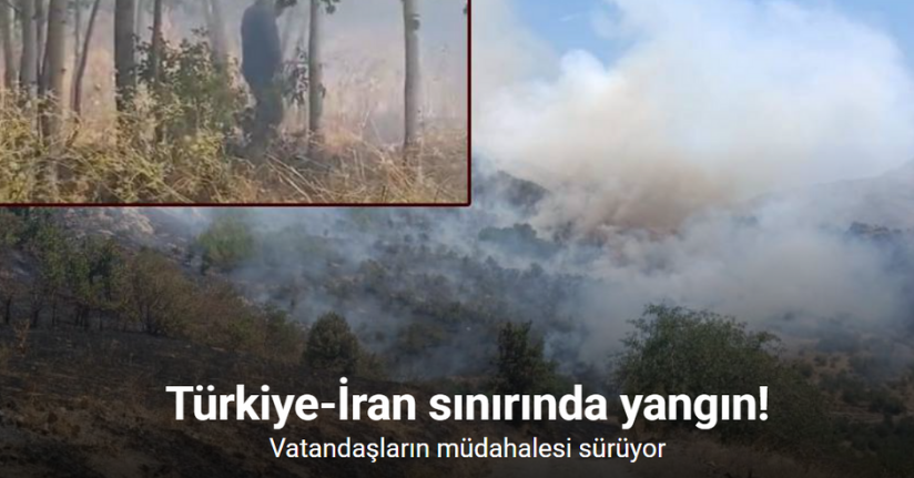 Türkiye-İran sınırında yangın: Vatandaşlar müdahale etti