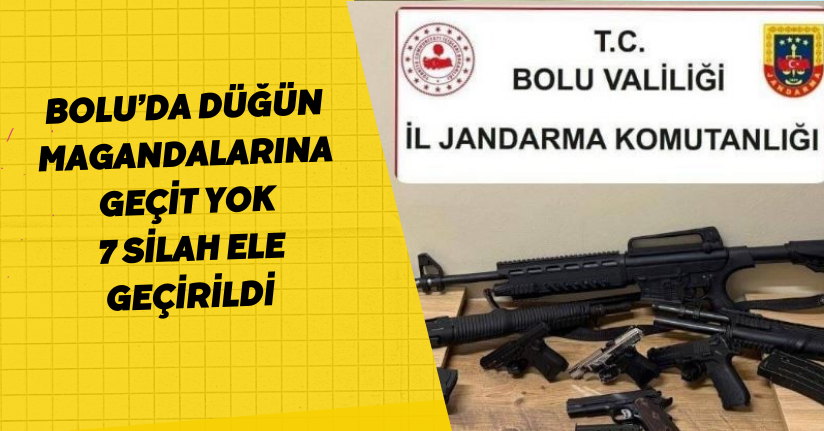 Bolu’da düğün magandalarına geçit yok: 7 silah ele geçirildi