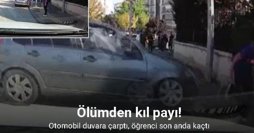 Yaya geçidinde bekleyen öğrenci ölümden kıl payı kurtuldu