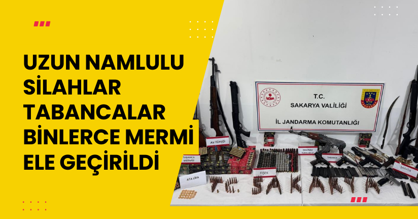 Uzun namlulu silahlar, tabancalar, binlerce mermi ele geçirildi