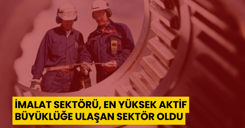 İmalat sektörü, en yüksek aktif büyüklüğe ulaşan sektör oldu