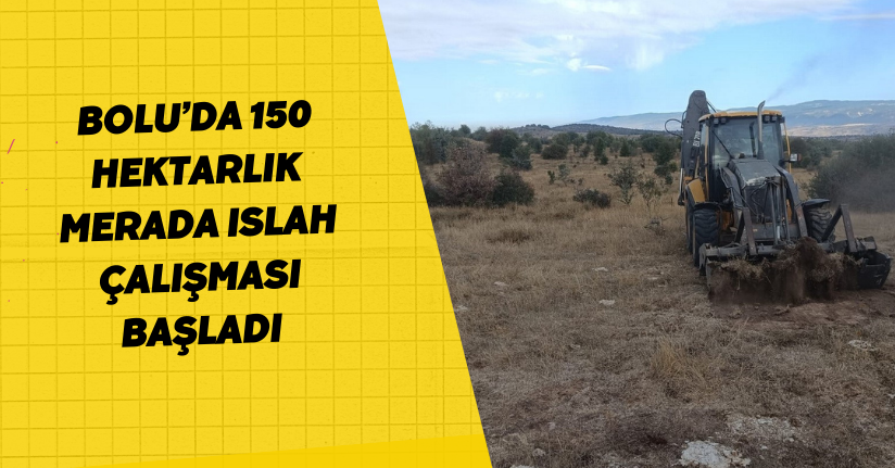 Bolu’da 150 hektarlık merada ıslah çalışması başladı