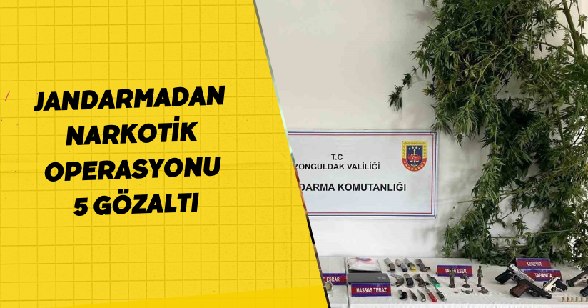 Jandarmadan narkotik operasyonu: 5 gözaltı