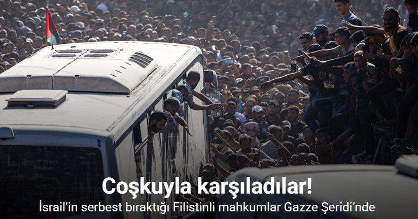 İsrail’in serbest bıraktığı Filistinli mahkumlar Gazze Şeridi’nde