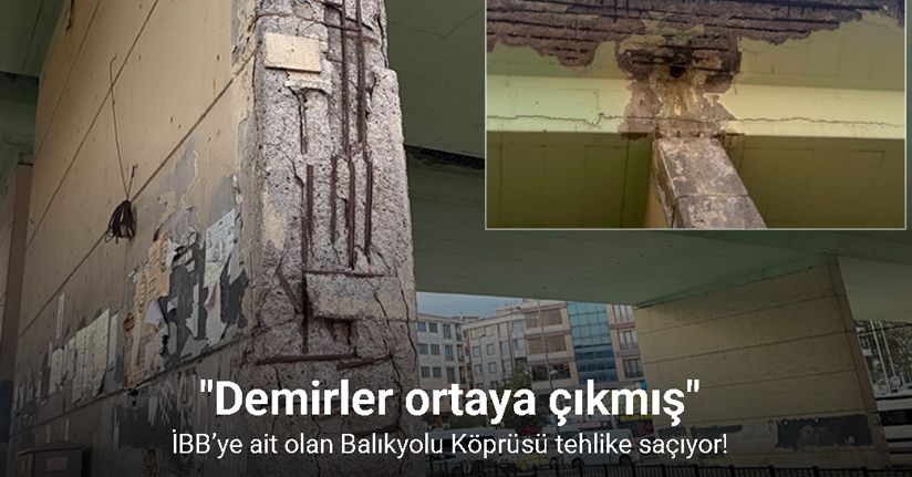 Esenyurt’ta betonları dökülen köprü tehlike saçıyor