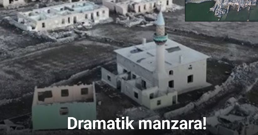 Kars’ta sular çekildi, eski köy ortaya çıktı